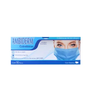 CUBREBOCAS ADULTO PLISADO AZUL